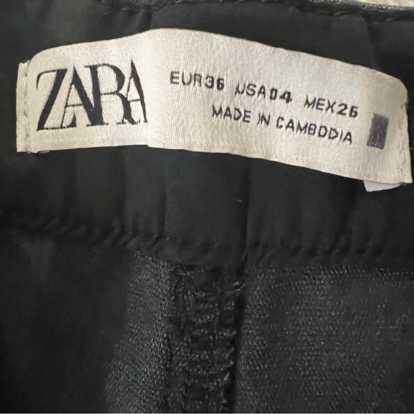 ZARA Oversized Faux Leather Baggy Pants Size 4 - Picture 5 of 7